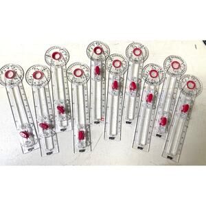 Lot of 10 - Gently-Used Classroom Geotool Safety Compass / Protractors for Math